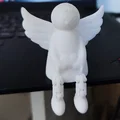 Tượng thiên thần nhỏ ngồi trang trí với chân khớp nối linh hoạt - Thumbnail 2