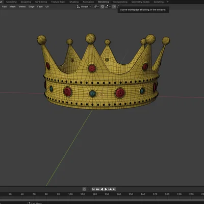 Mô hình Vương miện 3D (Crown) chi tiết - Thiết kế in 3D đẹp mắt