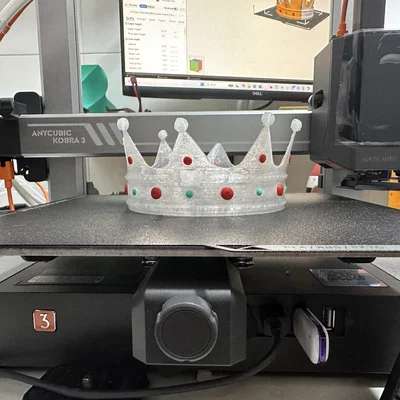 Mô hình Vương miện 3D (Crown) chi tiết - Thiết kế in 3D đẹp mắt