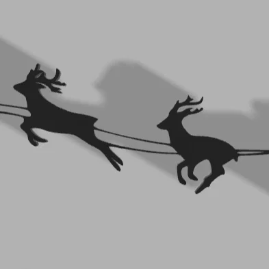 Mô hình Santa Sleigh 3D trang trí Giáng sinh độc đáo