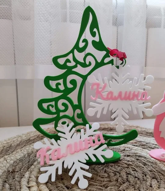 Cây thông Noel và Đồ trang trí Bông tuyết - Image 1