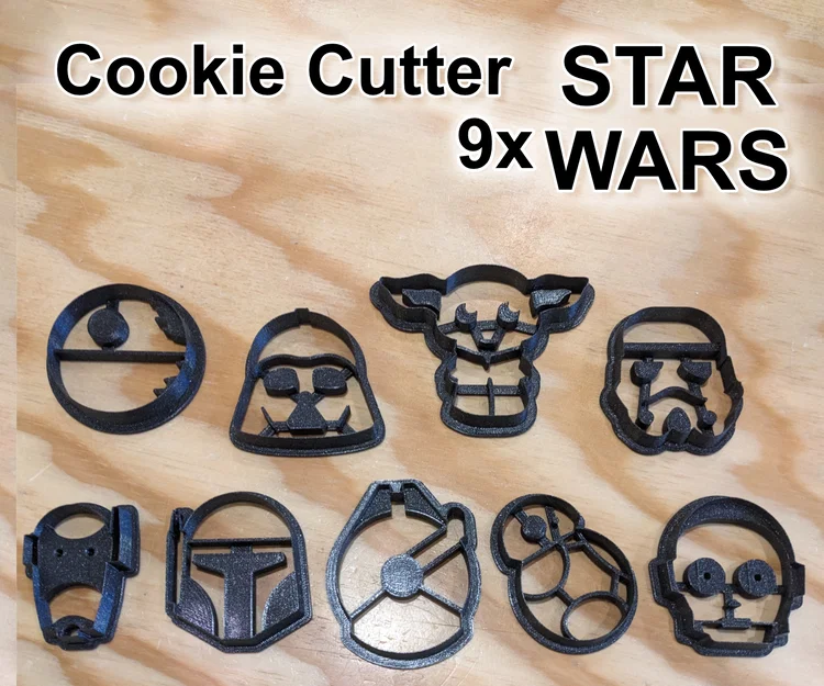 Bộ khuôn cắt bánh quy Star Wars 9 mẫu in 3D độc đáo - Image 1