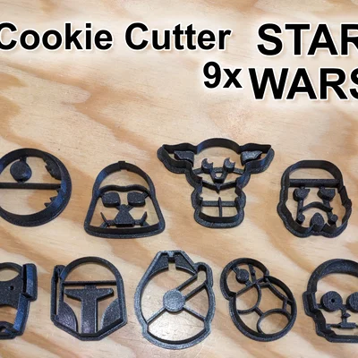 Bộ khuôn cắt bánh quy Star Wars 9 mẫu in 3D độc đáo