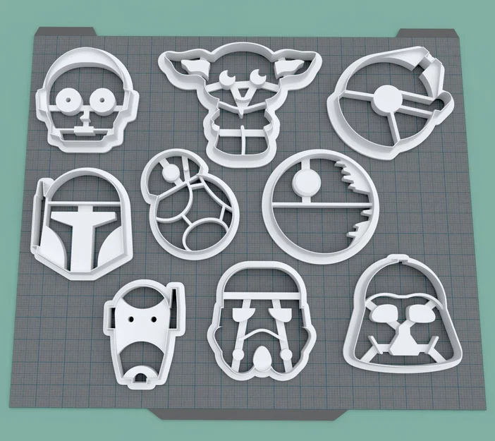 Bộ khuôn cắt bánh quy Star Wars 9 mẫu in 3D độc đáo - Image 2