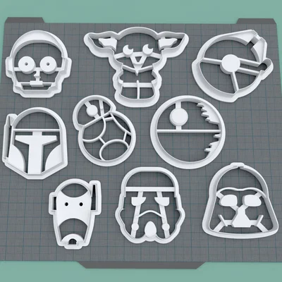 Bộ khuôn cắt bánh quy Star Wars 9 mẫu in 3D độc đáo