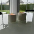 Khay đựng nến tealight 3D thiết kế vân dọc hiện đại - Thumbnail 1