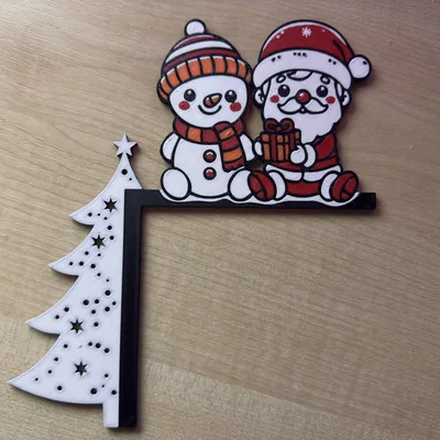 Decor Góc Cửa Ông Già Noel và Người Tuyết Giáng Sinh