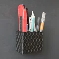 Hộp đựng dụng cụ treo tường họa tiết lục giác in 3D gọn gàng - Thumbnail 2