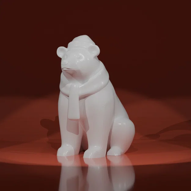 Mô hình Gấu Bắc Cực Giáng sinh - Image 2