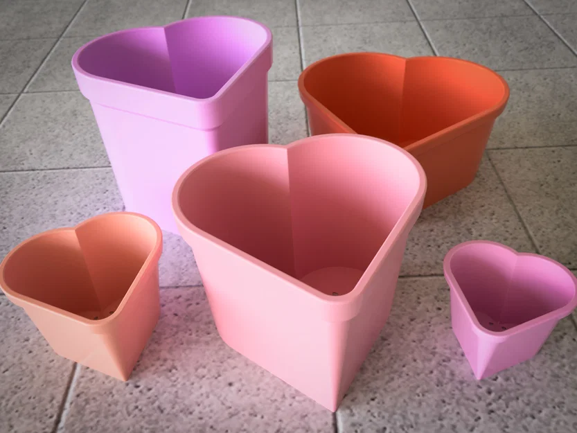 Chậu Cây Hình Trái Tim - Nhiều Kích Thước - Image 1