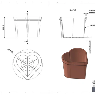 Chậu Cây Hình Trái Tim - Nhiều Kích Thước