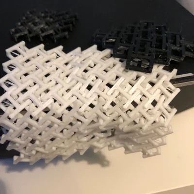 Mô hình lưới xích Chainmail Fidget in 3D không cần support