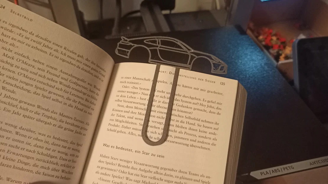 Kẹp đánh dấu trang sách 3D hình xe Porsche 911 độc đáo - Image 1