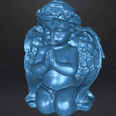 Mô hình 3D thiên thần nhỏ đang cầu nguyện trang trí bàn làm việc