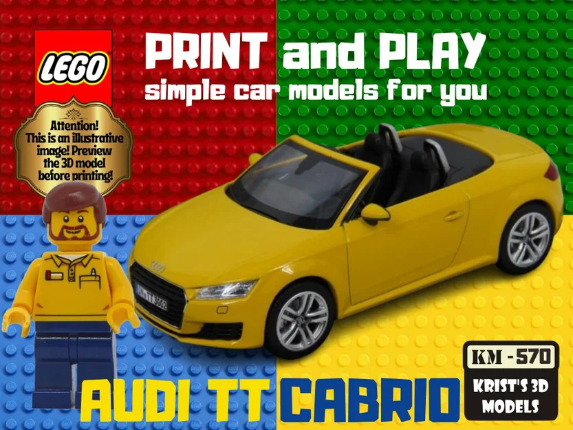 Mô hình in 3D xe LEGO Audi TT Cabrio độc đáo - Image 1