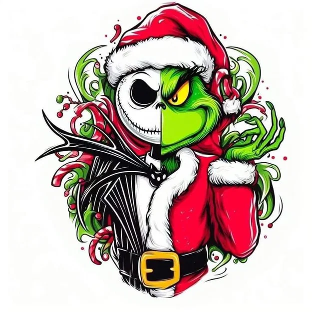 Hueforge Grinch kết hợp Nightmare Before Christmas - Image 1