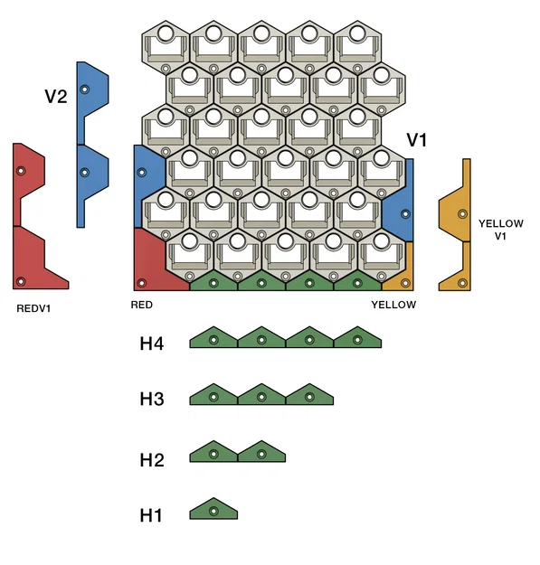 Bộ phụ kiện cạnh và góc GOEWS - Hoàn thiện tường treo Hex Tiles - Image 1