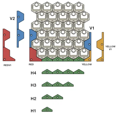 Bộ phụ kiện cạnh và góc GOEWS - Hoàn thiện tường treo Hex Tiles