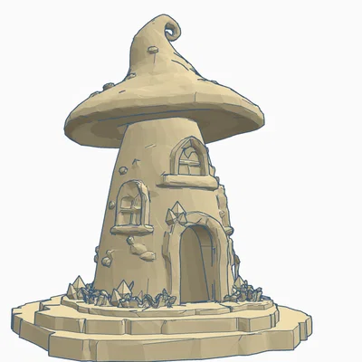 Mô hình ngôi nhà nấm cổ tích (Fairy house) trang trí bàn làm việc