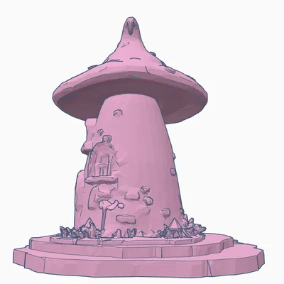 Mô hình ngôi nhà nấm cổ tích (Fairy house) trang trí bàn làm việc