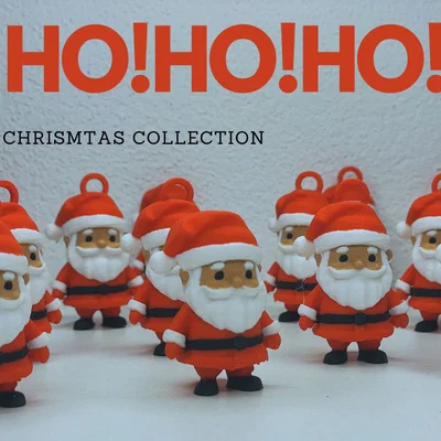 Mô hình 3D Ông già Noel treo cây thông Giáng sinh siêu dễ thương