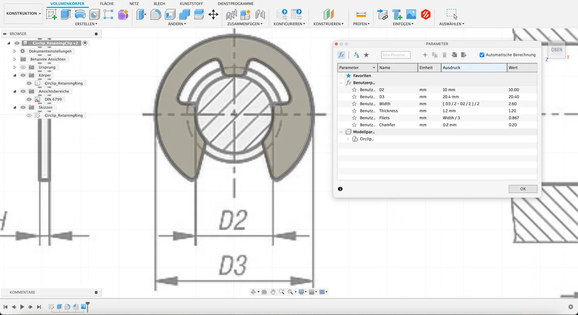 Vòng phe cài (Circlip) / Kẹp giữ tham số theo tiêu chuẩn DIN 6799 - Image 2