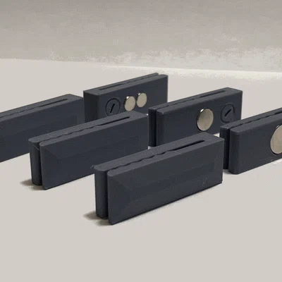 Kẹp rèm nam châm chống hở sáng (Magnetic curtain clips) in 3D