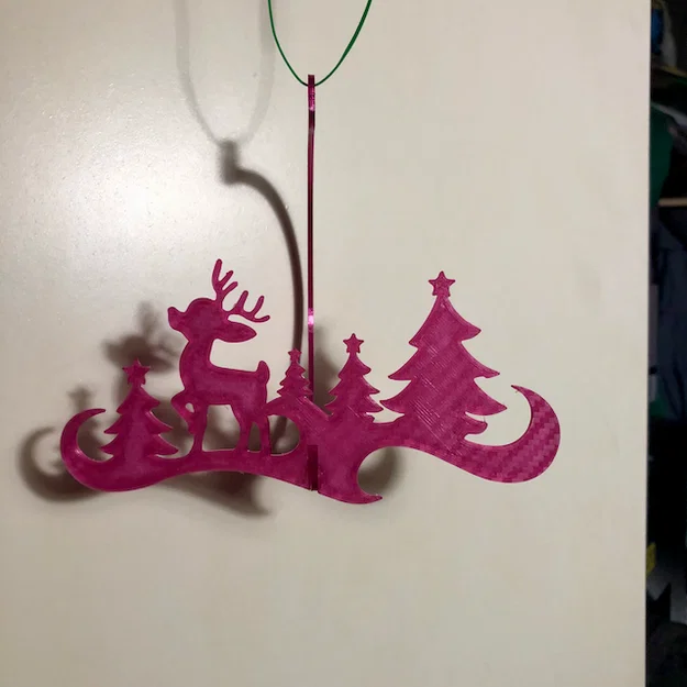 Mẫu in 3D trang trí Giáng sinh 2024 hình Tuần lộc và Cây thông - Image 1