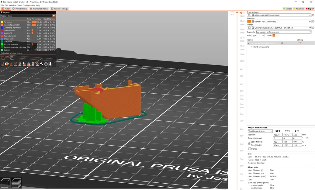 Giá đỡ công tắc ESC cho Losi NASCAR - Image 8
