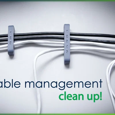 Bộ kẹp quản lý dây cáp gọn gàng (Cable Management) in 3D