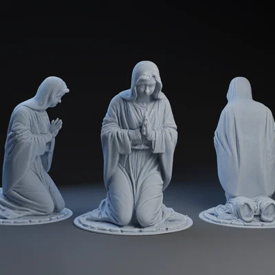 Mô hình Đức Mẹ Maria trong bộ Giáng Sinh