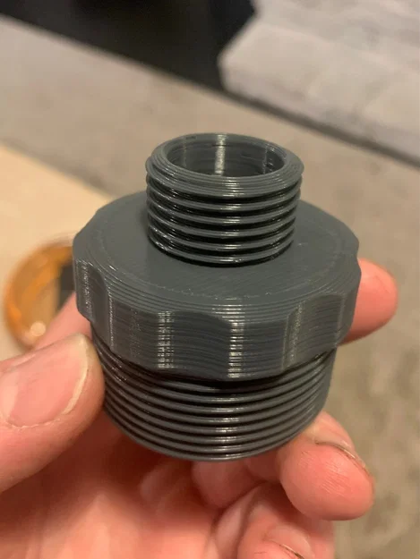 Khớp nối chuyển đổi ren 1 1/2 inch NPT sang đầu vòi nước vườn 3D - Image 1