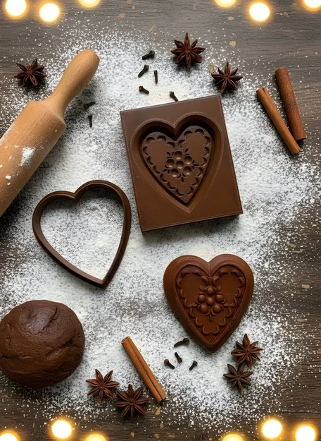 Khuôn Làm Bánh Gừng - Khuôn Cắt Bánh Quy Hình Trái Tim - Image 1