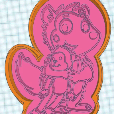 Khuôn cắt bánh quy hình Bobo và chú khỉ in 3D xinh xắn