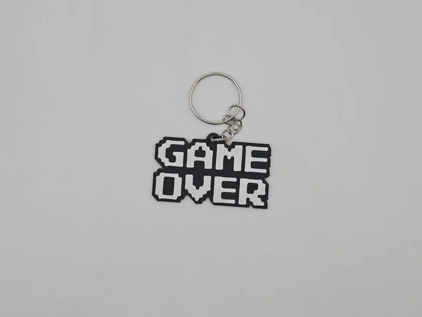 Móc khóa 8-Bit Game Over - Phụ kiện retro cho game thủ - Image 1