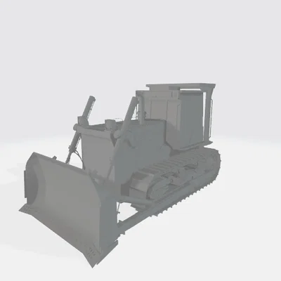 Mô hình xe ủi đất Tractor - File in 3D chi tiết ấn tượng