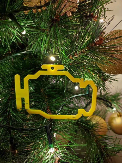 Đồ trang trí cây thông hình biểu tượng Check Engine độc đáo - Image 3