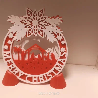 Vòng hoa Giáng sinh 3D trang trí (Christmas Wreath) đẹp mắt