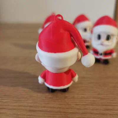 Mô hình ông già Noel 3D đáng yêu trang trí Giáng sinh