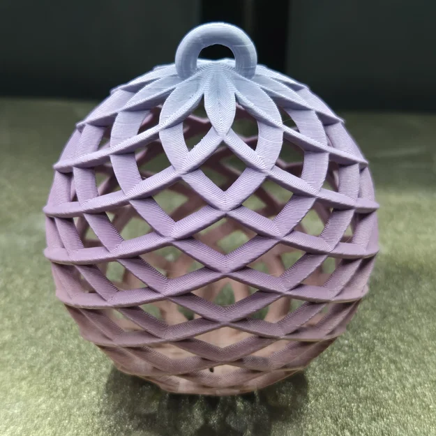 Quả cầu trang trí Giáng sinh dạng xoắn ốc in 3D đẹp mắt - Image 1