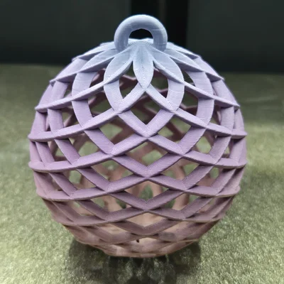 Quả cầu trang trí Giáng sinh dạng xoắn ốc in 3D đẹp mắt