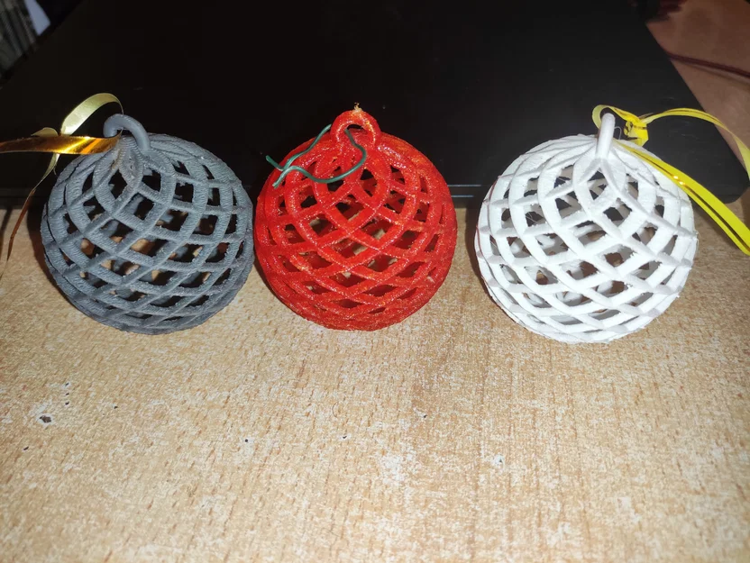 Quả cầu trang trí Giáng sinh dạng xoắn ốc in 3D đẹp mắt - Image 4