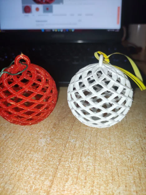 Quả cầu trang trí Giáng sinh dạng xoắn ốc in 3D đẹp mắt - Image 5