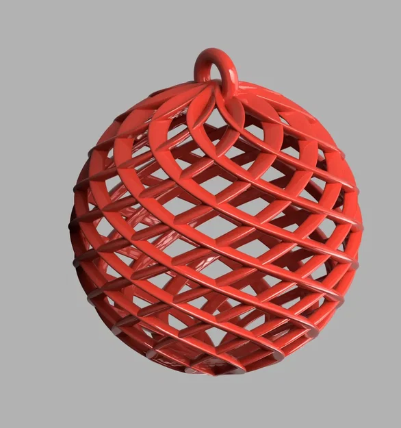 Quả cầu trang trí Giáng sinh dạng xoắn ốc in 3D đẹp mắt - Image 8