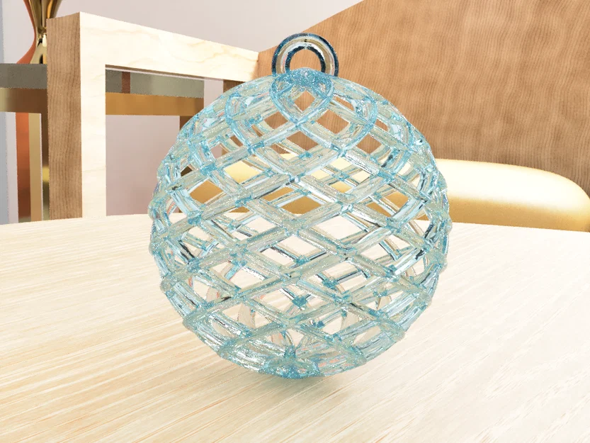 Quả cầu trang trí Giáng sinh dạng xoắn ốc in 3D đẹp mắt - Image 9