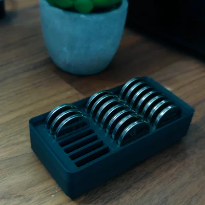 Khay Đựng Pin CR2032 Cho Hệ Thống Gridfinity 2x1 Gọn Gàng