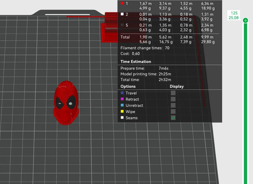 Mô hình đầu Deadpool phiên bản 1.0 tương thích với Dummy 13 - Image 3