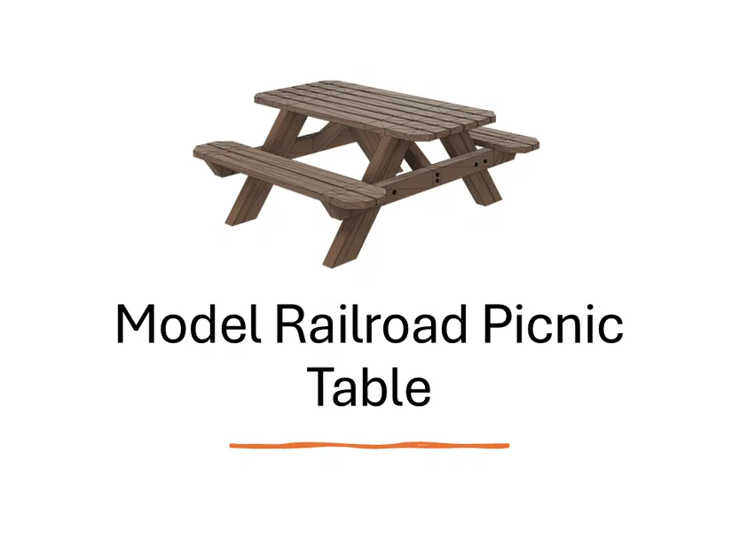 Mô hình bàn picnic cho sa bàn xe lửa - Image 1