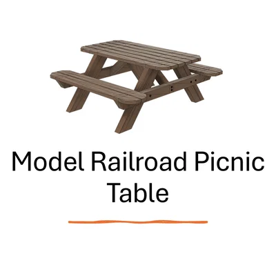 Mô hình bàn picnic cho sa bàn xe lửa