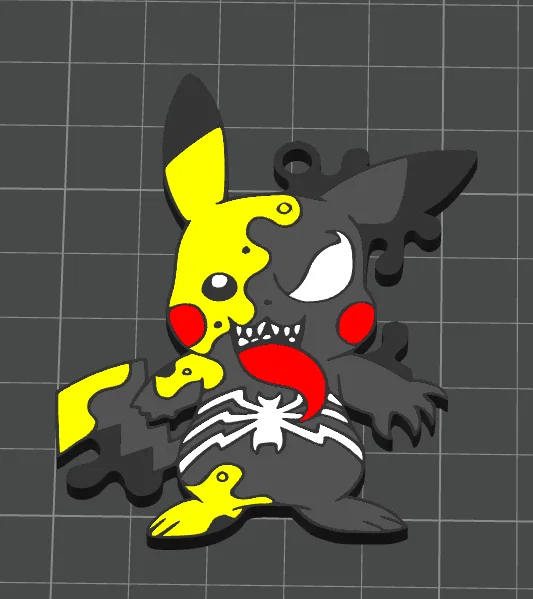 Móc khóa Pikachu Venom - Mẫu thiết kế in 3D cá tính độc đáo - Image 1